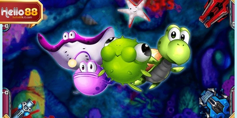 Sảnh bắn cá Hello88 được thiết kế theo mô hình phòng chơi riêng biệt