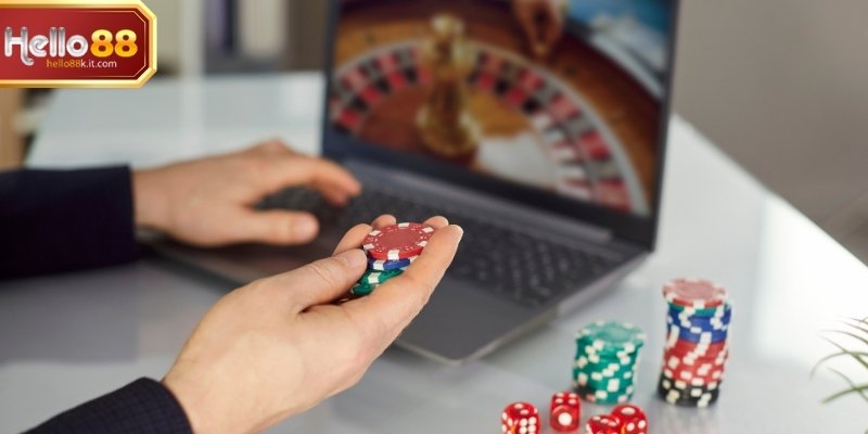 Sảnh casino tại Hello88 được xây dựng theo mô hình live casino